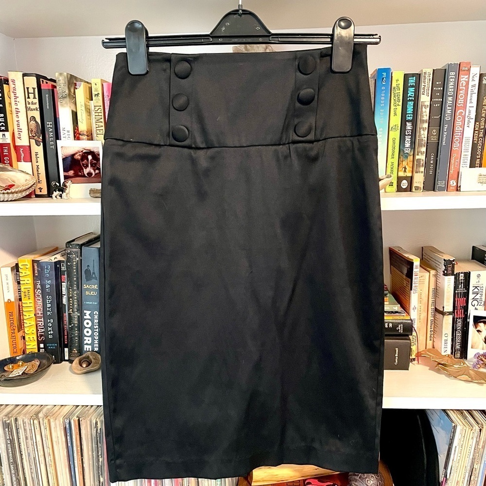 Forever 21 Black High-Waisted Pencil Skirt Size Medium Made in the USA Office